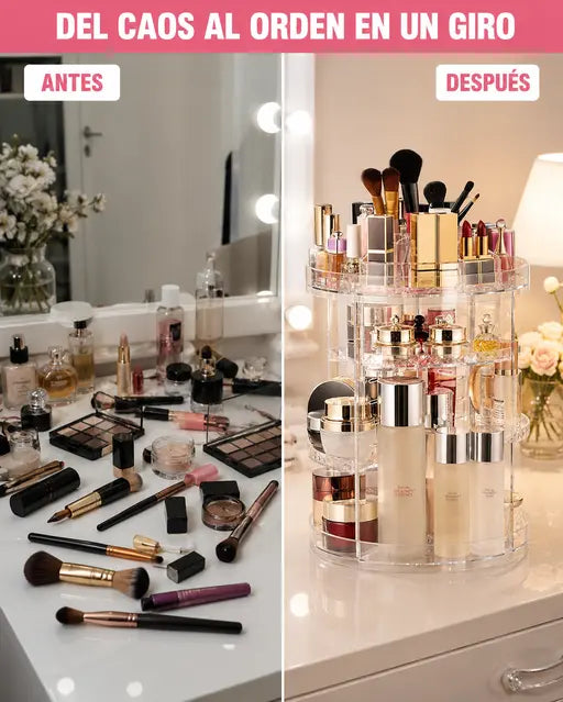 Organizador de Maquillaje Giratorio 360° GlowSpin Organizer™